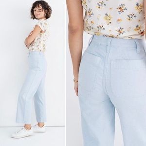 Madewell Slim Emmett Wide-Leg Crop Pants in
Speckle Size 28